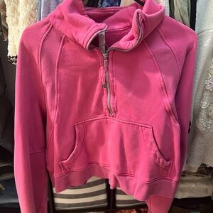 Lululemon sonic pink scuba half zip